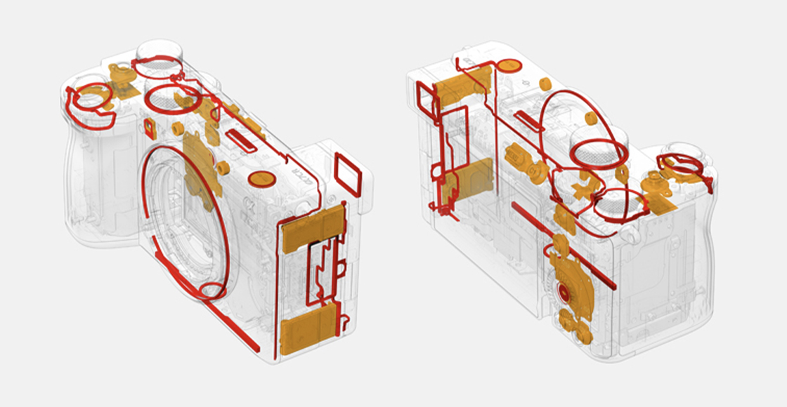 방진/방적 성능을 갖춘 씰의 위치를 보여주는 그림